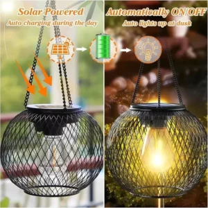 Solar Lantern Outdoor, Solar Lights for Outside Decorative Outdoor Hanging Lights Waterproof Solar Lanterns, yard garden lamp - Image 4