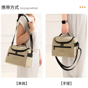 New Tote Cooler Lunch Bags Portable Outdoor Picnic Office School Insulation Bag with Shoulder Strap Lunch Box for Women - Image 4
