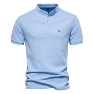 Summer New Cotton Stand Collar Sports Men's Shirt Breathable Business POLO Shirt Casual Men's Embroidered Short Sleeve T - Image 5