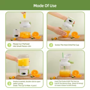 Portable Juicer, 33oz. Vessel, USB-C Rechargeable, Easy To Clean, Suitable For Juicing Fruits And Vegetable, - Image 5