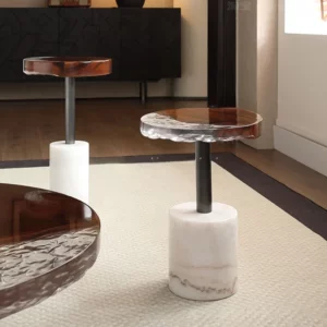 Epoxy Design Coffee Table Modern Centerpiece Marble Center Living Room Side Table Small Round Luxury Stolik Kawowy Furniture - Image 4