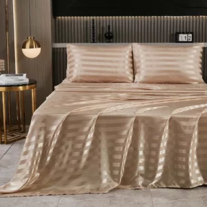 Simple Solid Color Silky Bed Sheet (without pillowcase) - Image 2