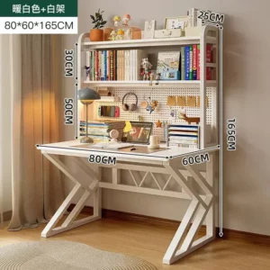 Desk Student Home Bookshelf Integrated Computer Desk Desktop Bedroom Easy To Learn and Write Junior High School Adult - Image 6