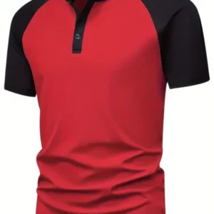 2025 Summer New Men'S Casual Henley Neck Short Sleeve T-Shirt breathable sports street fashion top - Image 4
