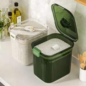 Kitchen Storage Rice Box Insect Proof Moisture-Proof Sealed with Timing 5/10KG Container with Lid Household Kitchen Storage Box - Image 1