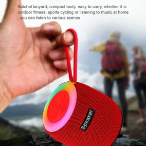 Outdoor portable wireless Bluetooth speaker, subwoofer, car and home with colorful lights, atmospheric small mini speaker - Image 5