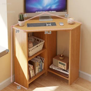 Home Desktop Computer Desks Small Apartment Desk Triangle Study Desk Corner Computer Desk Home Living Room Bedroom Writing Desks - Image 2