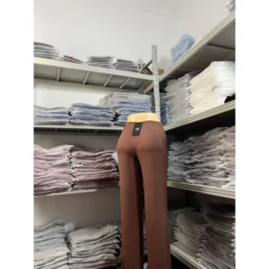 Ladies Casual Fashion Simplicity Solid Color Yoga Fitness Waist Thin Hip Trousers Zipper Design V-waist Straigh Casual Trousers - Image 3