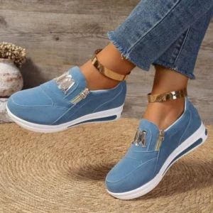 New 2024 Women Platform Side Zipper Casual Vulcanized Shoes Zapatillas Mujer Sapato Plataforma Feminino Sneakers - Image 1