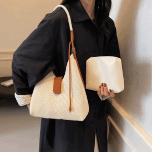 Premium Knitted Underarm Bag Women Totes Large Capacity 2025 New Casual Versatile Shoulder Bags Hand-held Commuting Bucket Pack - Image 6