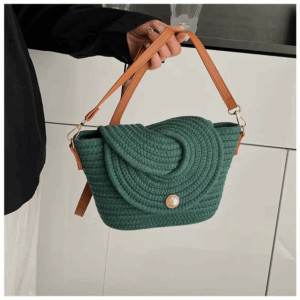 2025 New Hot Sale Knitting Saddle Shoulder Bags Stylish Design Hasp Fresh Unique Design High Quality Crossbody Bags for Women - Image 4