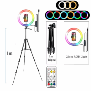 RGB Ring Light Lamp Ring Round With Remote Control For Smartphone Mobile Led Video Light Ring Make Youtube Photographic Lighting - Image 6