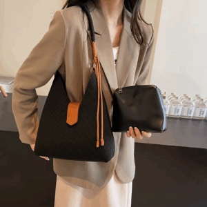 Premium Knitted Underarm Bag Women Totes Large Capacity 2025 New Casual Versatile Shoulder Bags Hand-held Commuting Bucket Pack - Image 4