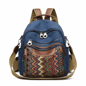 Casual National Style Denim Backpacks New Luxury Designer Bags for Women Bohemian Large Capacity Exquisite Stylish School Bag - Image 4
