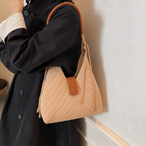 Premium Knitted Underarm Bag Women Totes Large Capacity 2025 New Casual Versatile Shoulder Bags Hand-held Commuting Bucket Pack - Image 5