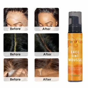 Color Lace Tint mousse Strong adhesive wig lace mousse Waterproof, safe and non-irritating 100ml Light / Medium / Dark Brown - Image 3