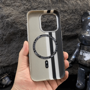 Trendy Carbon Fibre Relief MagSafe Phone Case for iPhone 15 13 14 16 Pro Max 15pro 12 Wireless Charging Hard PC Shockproof Cover - Image 3