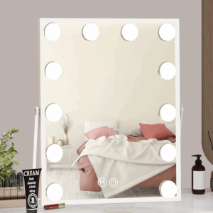 Vanity Makeup Mirror with Lights - 9/12 LED Bulbs, Touch Control, 3 Colors Light, 360° Rotation, Light Up Vanity Mirror - Image 7