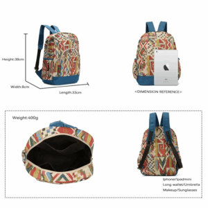 Annmouler Large Capacity Bag for Women Bohemian Style Backpacks Quality Fabric Daypack Rommy School Bag for Girls Durable Purse - Image 3