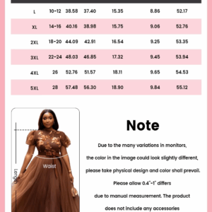 Plus Size Wedding Guest Brown Graphic Round Neck Puff Sleeve Short Sleeve Bow Tie Tulle Maxi Dresses - Image 6