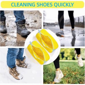 Durable Shoe Washing Machine Bag for All Shoe Types-Yellow with Blue Zipper,Ideal for Sneakers and Casual Shoes,Laundry Wash Bag - Image 3