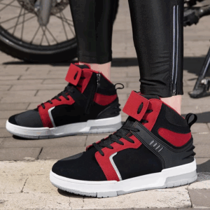 Motorcycle Boots Breathable Men Motorbike Sneaker Microfiber Leather Adventure Touring Boots Motorcyclist Shoes Anti-slip - Image 3