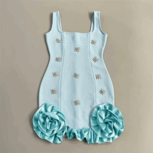Women Sexy Ruffles Summer Clothing 2025 New Sleeveless Bandage Dress Club Party Mini Dresses - Image 6