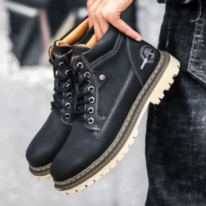 Outdoor Boots Luxury Leather Warm Fur Classic Ankle Boots Outdoor Brand Motorcycle Boots Luxury Shoes for Spring and Autumn 2025 - Image 6