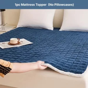 Milk Velvet Mattress Pad Soft Breathable Bedding Protector Queen Size Comfortable Quilted Top Mattress Cover - Image 4