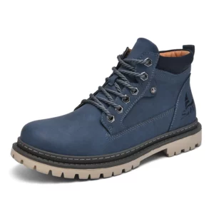 Handmade Men's Boots Outdoor Hiking Boots Lace Up Ankle Boots Autumn Leather Boot High Top Non-slip Men Shoes Botas Para Hombre - Image 3