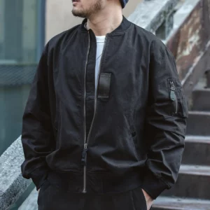 Maden Retro MA1 Bomber Flight Jackets Green Windproof Pilot Jacket Casual Motorcycle Baseball Coat for Men's Spring and Autumn - Image 2