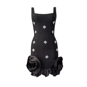 Women Sexy Ruffles Summer Clothing 2025 New Sleeveless Bandage Dress Club Party Mini Dresses - Image 7