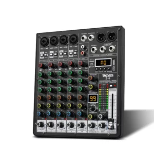 TKLBLS Professional 6-Channel 99DSP Audio Mixer 48V Phantom Power USB Studio Karaoke Bluetooth DJ Console Mixer - Image 4
