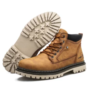 Outdoor Boots Luxury Leather Warm Fur Classic Ankle Boots Outdoor Brand Motorcycle Boots Luxury Shoes for Spring and Autumn 2025 - Image 4