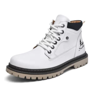 Handmade Men's Boots Outdoor Hiking Boots Lace Up Ankle Boots Autumn Leather Boot High Top Non-slip Men Shoes Botas Para Hombre - Image 4