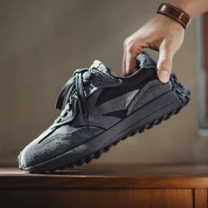 Maden Spring Vintage Thick-soled Patchwork Black Sneakers Casual Breathable Jogging Shoes Low-top Lace-up Sporty Summer Shoes - Image 3