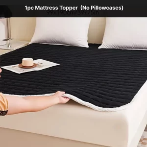 Milk Velvet Mattress Pad Soft Breathable Bedding Protector Queen Size Comfortable Quilted Top Mattress Cover - Image 3