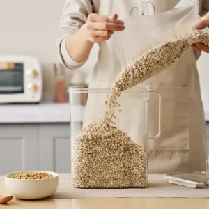 3L Food Storage Containers With Measuring CupTreat Box Containers for Kitchen Pantry Organization Containers for Rice Dispenser - Image 4