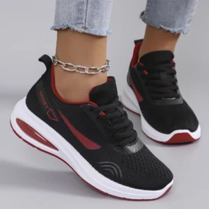 Spring new women's sports shoes, fashionable, breathable, lightweight, non-slip, wear-resistant, casual sports shoes, flat shoes - Image 2