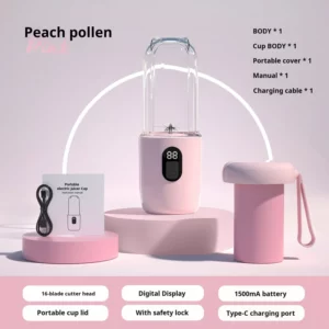 Xiaomi Portable Blender USB Rechargeable Cordless Mini Juicer Mixer for Smoothie Shake Protein Travel Sports Bottle Juicer Cup - Image 5