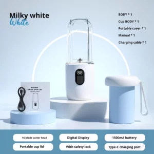 Xiaomi Portable Blender USB Rechargeable Cordless Mini Juicer Mixer for Smoothie Shake Protein Travel Sports Bottle Juicer Cup - Image 4