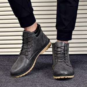 Brand New Men's Leather Shoes Korean Trend Comfortable Loafer Men Shoes British Fashion Men High Top Sneakers New Moccasins Men - Image 6