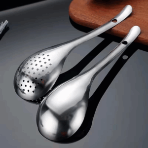 Stainless Steel Strainer Spoon Kitchen Colander Spoon Spoon Filter Strainer Food ScoopPerforated Skimmer Colander - Image 5