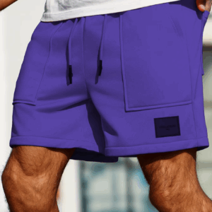 Men's Stylish Purple Shorts with Modern Design-Perfect for Casual Wear Outdoor Activities And Daily Errands-Comfortable Fit - Image 4