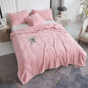 2025 spring and summer new Tafu fleece blanket solid color jacquard simple blanket multi-functional blanket no pillowcase - Image 6