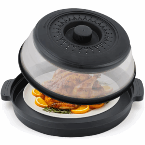 Microwave Food Splatter Cover Foldable Multifunction Splash Collapsible Guard Kitchen Gadget Colander for Meal Steaming Tray - Image 7