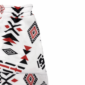 2025 New Men's Harem Pants Comfort Breathabilit Lantern Fashionable Casual Loose Essential White Geometric Print - Image 2