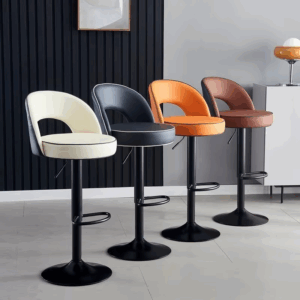 Light Luxury Bar Stool Modern Counter Height Chair with Backrest Lift Adjustment Kitchen Island Seat Hotel Reception Stools - Image 6
