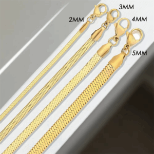 SUNIBI Classic Stainless Steel Snake Chain Bracelet for Women Gold Color Width 2/3/4/5mm Chain Bracelet Women Jewelry Wholesale - Image 2