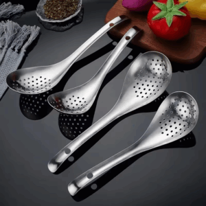 Stainless Steel Strainer Spoon Kitchen Colander Spoon Spoon Filter Strainer Food ScoopPerforated Skimmer Colander - Image 7